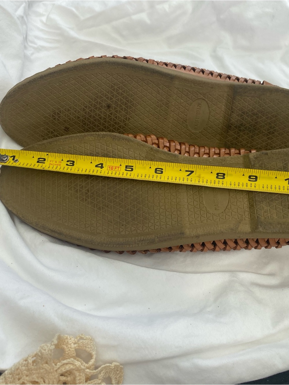 Men's Brown Woven Leather Slip-On Huarache Loafers - Picture 7 of 9